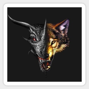 Dragon&Wolf Sticker